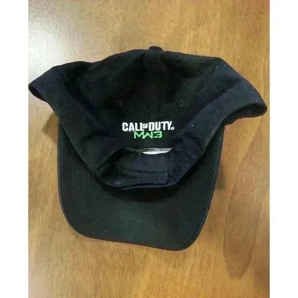 Call of Duty MW3 Elite Hat Black Strapback Cap Skull and Gun Embroidered Logo - Picture 6 of 8